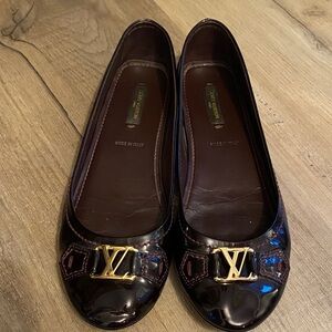 Louis Vuitton Ballet Flats Patent (Amarante) Leather
